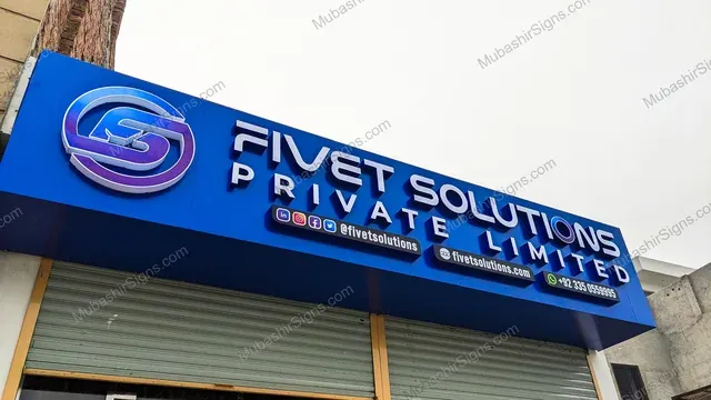 Fivet Solutions custom sign