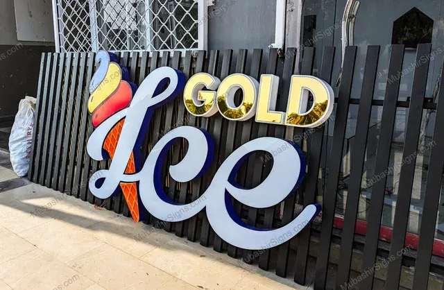 Gold Ice custom sign