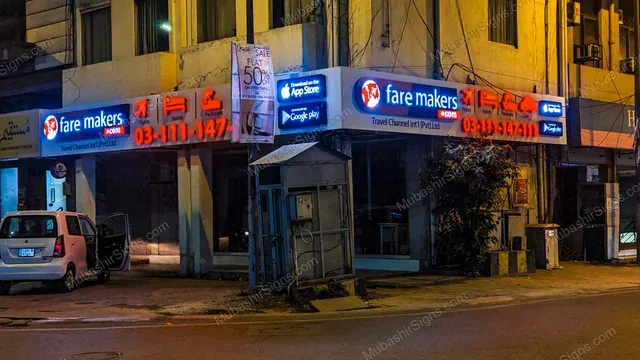 Faremakers Travel Agency custom sign