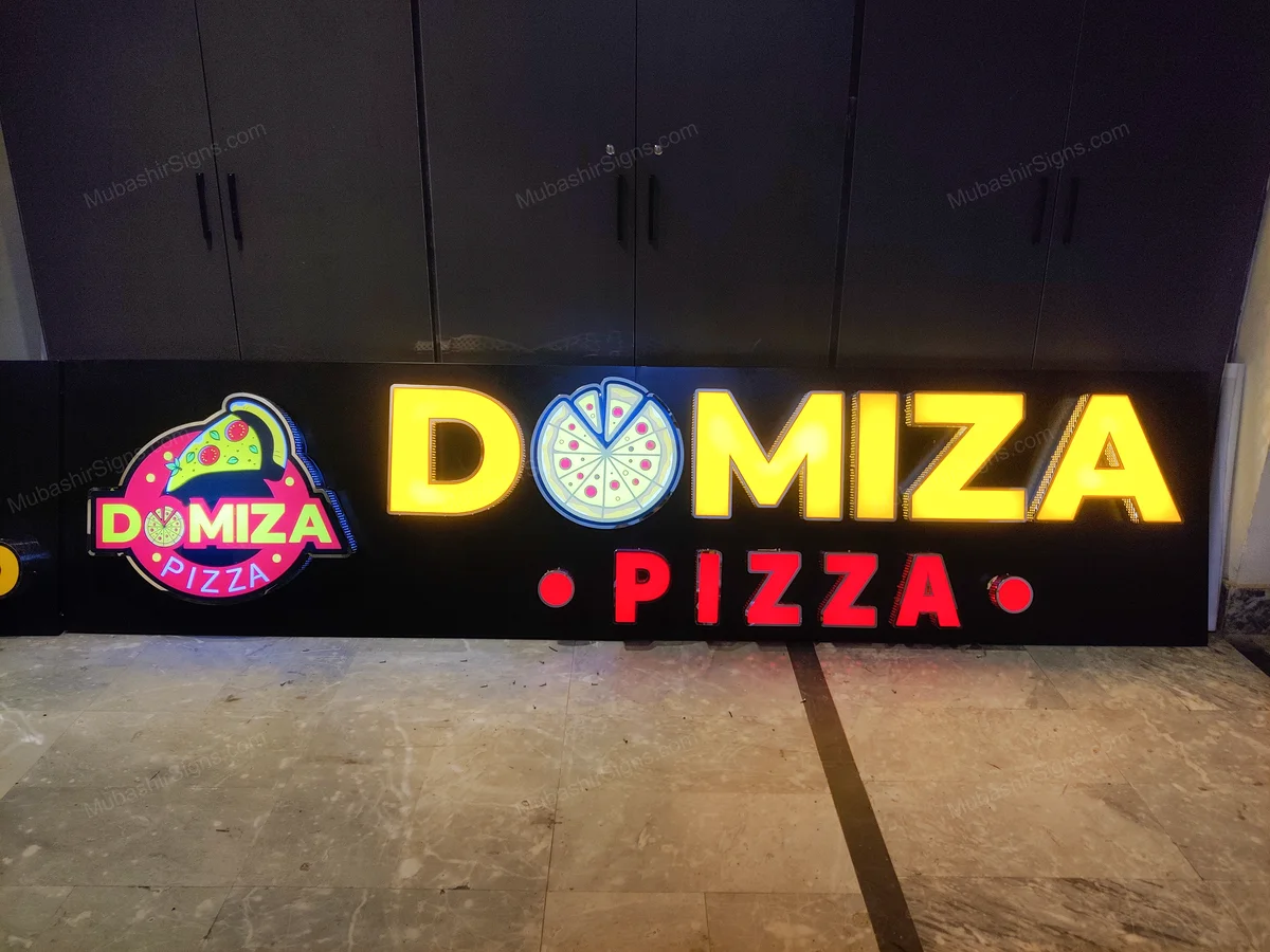 Domiza Pizza custom sign