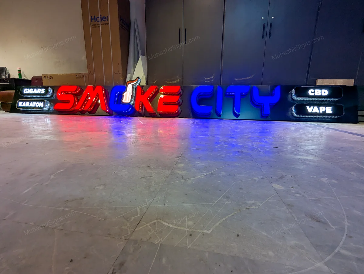 Smoke City custom sign