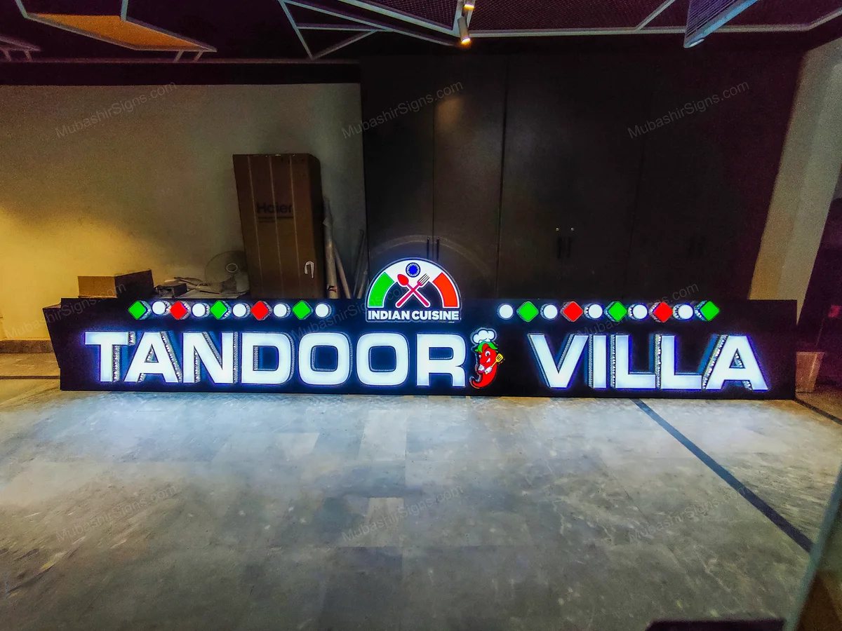 Tandoori Villa custom sign